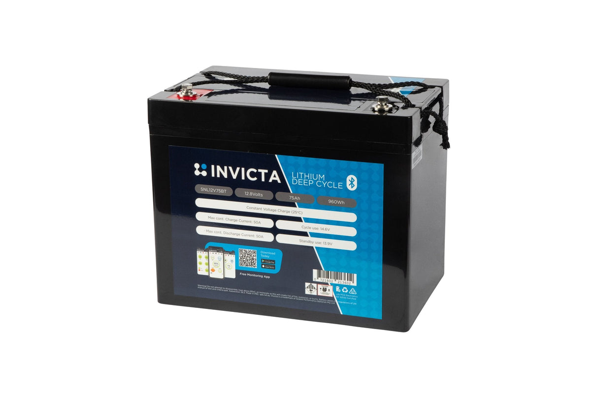 Invicta Lithium 12V 75AH BLUETOOTH